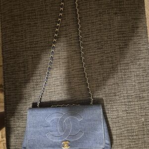 CHANEL Denim Blue Shoulder Bag